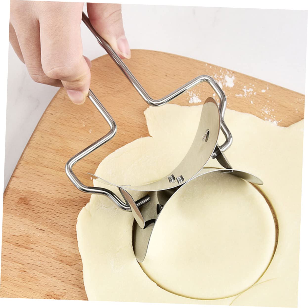 FUNOMOCYA Stainless Steel Dumpling Skin Cutter Multi-functional Round Dough Cutter for Dumplings Kitchen Supply