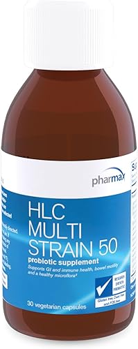 Pharmax HLC Multi Strain 50 Suplemento probiótico para apoyar la flora intestinal 30 cápsulas