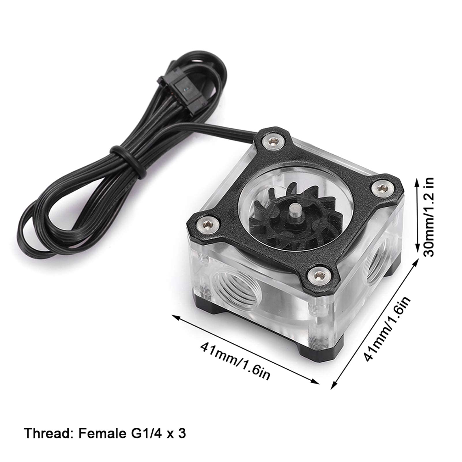 Débitmètre De Refroidissement Par Eau Compteur De Vitesse Rotatif À 3 Voies Acrylique Easy Mount