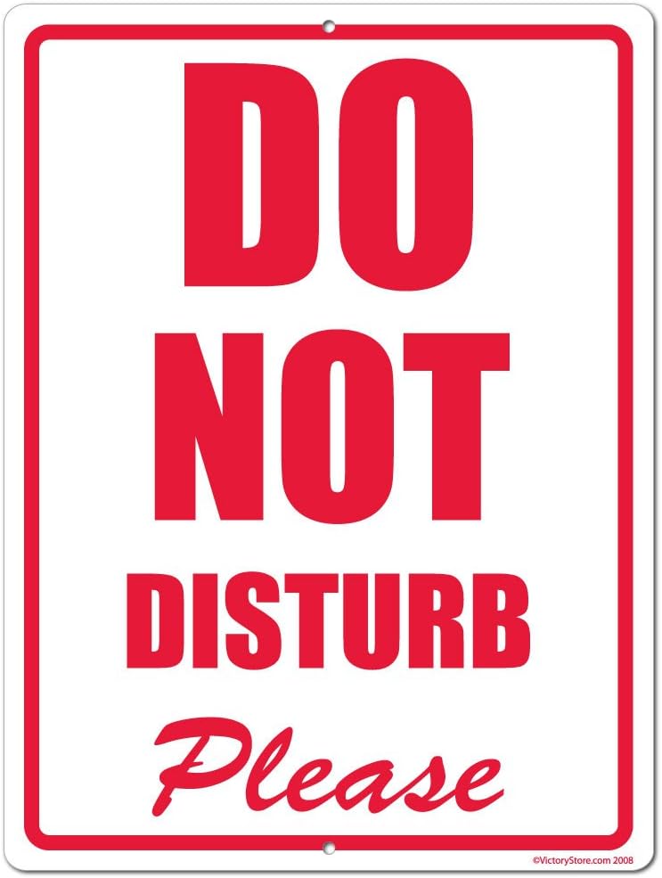 VictoryStore Yard Sign Outdoor Lawn Decorations: Do Not Disturb Please Aluminum Sign, Size 18 inch x 24 inch