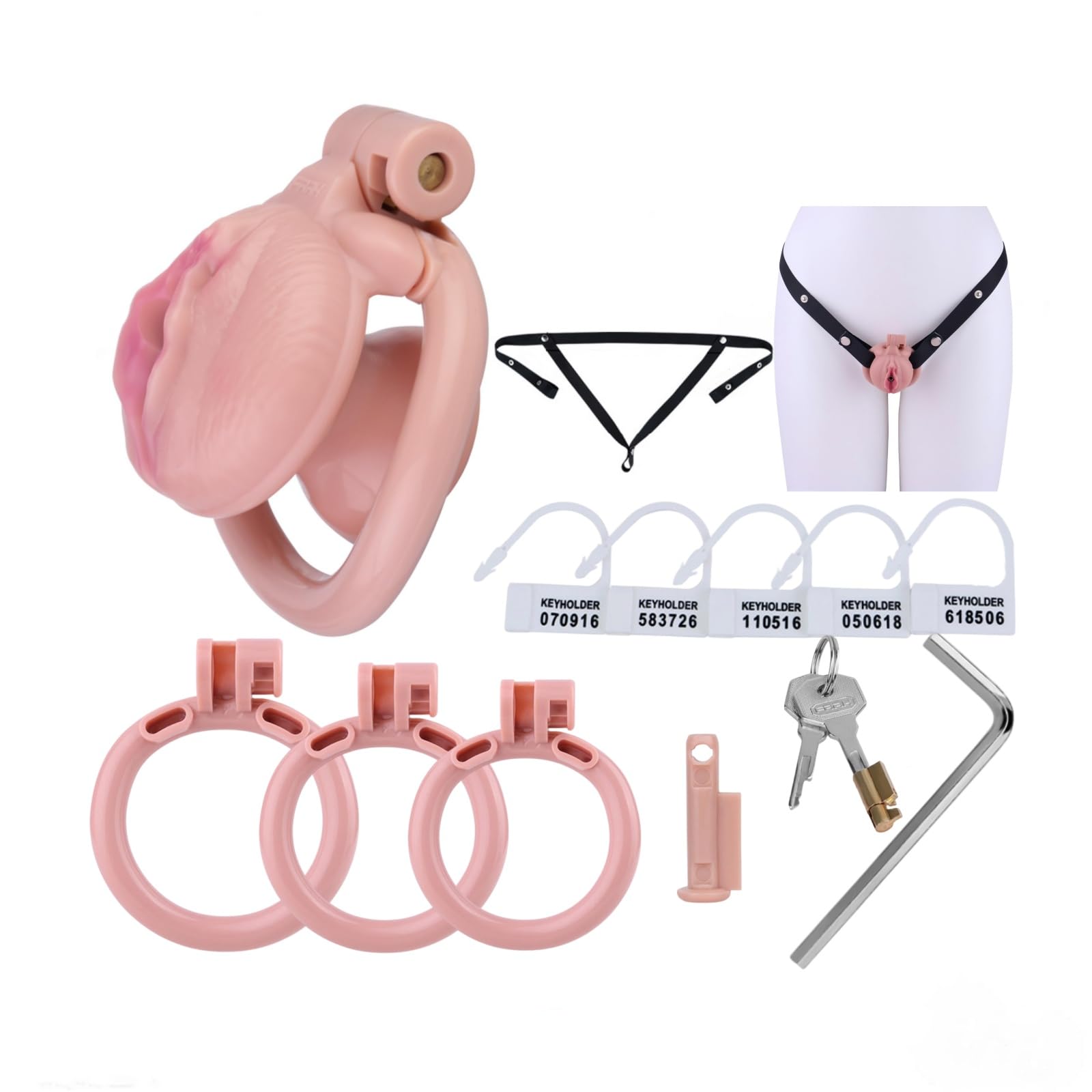 Jaula protectora plana invisible ligera para sentadillas para hombre: cómoda y transpirable - eshlZ74 (Skin Color, 3291)
