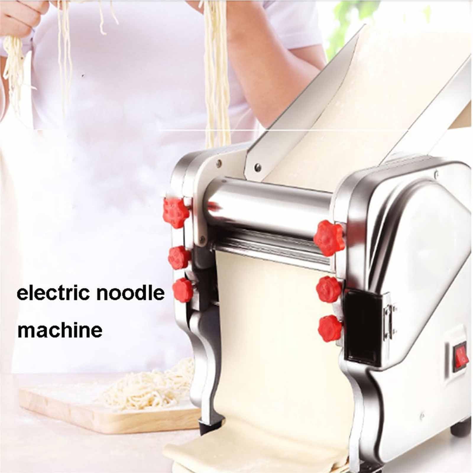 Macchina per La Pasta Elettrica da 550 W, Sfogliatrice Professionale per Ravioli E Pasta, Spaghetti Freschi Fatti in Casa in 10 Minuti, per Noodles/Spaghetti/Lasagne/Ravioli Fkm200