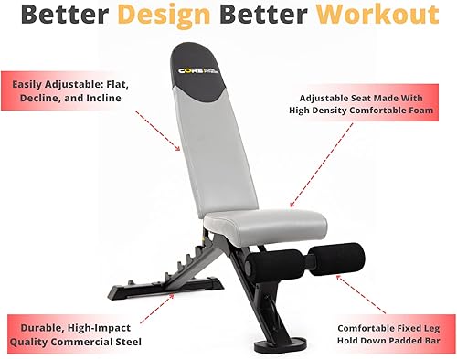 Miniatura 5 de Banco de utilidad ajustable - 5.1 - por Core Home Fitness