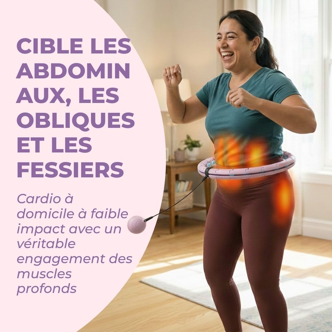 Swiss Activa+ Cerceaux Hula Hoop Fitness Minceur pour Adulte- Houla Hop Fitness Perte de Poids - Cerceaux Amincissant - Oulaoup Fitness - Cerceaux Fitness - Easy Slim Cerceaux Pilates