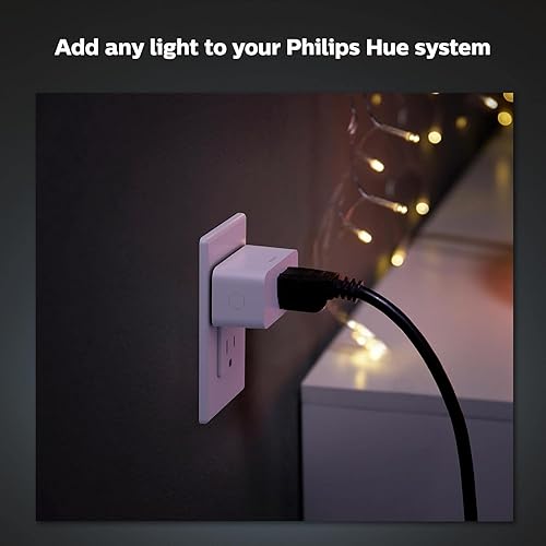 Miniatura 3 de Philips Hue Enchufe inteligente, blanco, 1 paquete, convierte cualquier luz en una luz inteligente, control con la aplicación Hue, compatible