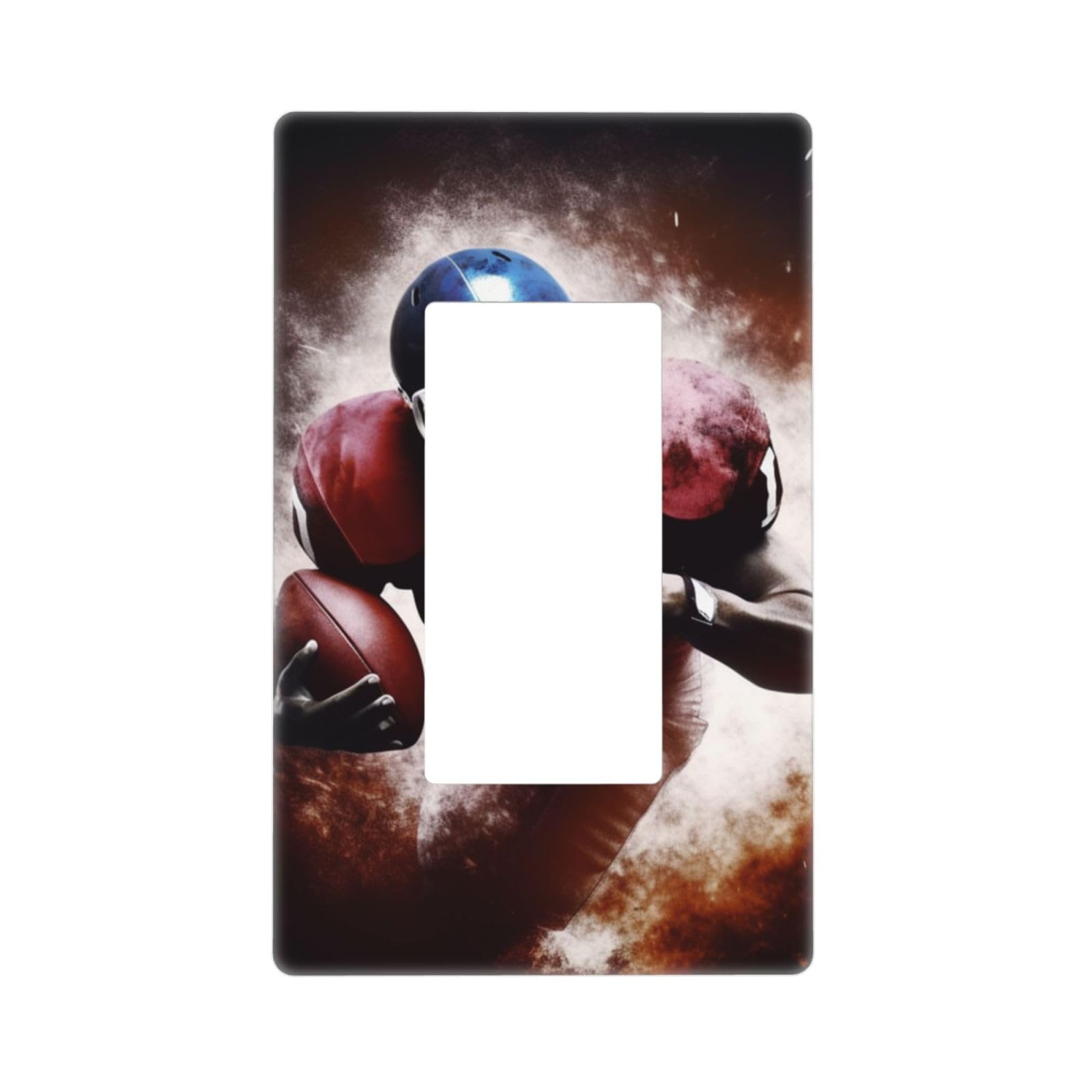 Decorator Wall Plate 1 Gang Light Switch Covers Decorator Receptacle Outlet Covers American Football Wall Plates for Electrical Outlets Plug Cover Single Rocker Switch Plates