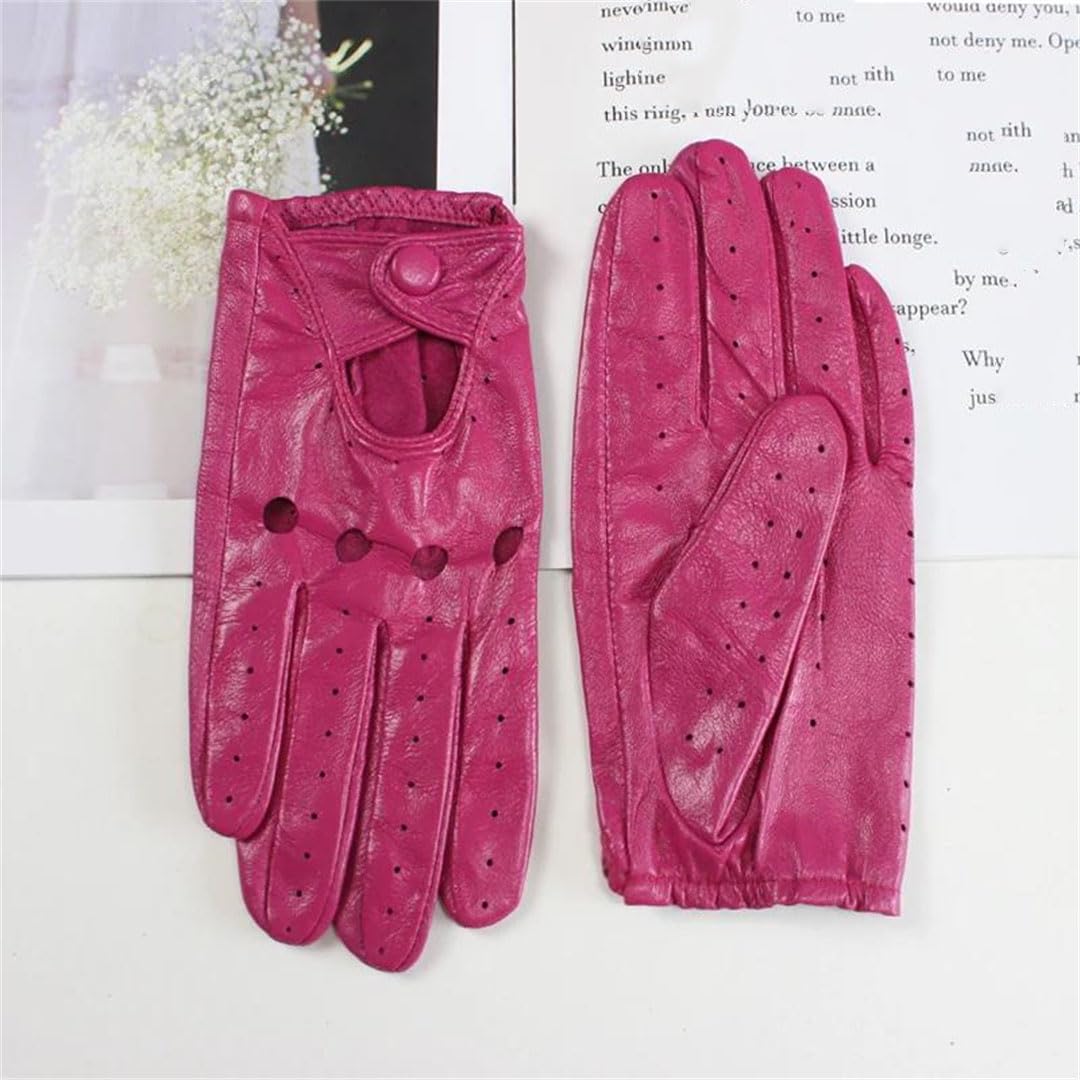 Gants de moto en cuir fin à une seule couche non doublée, respirant, pour femme