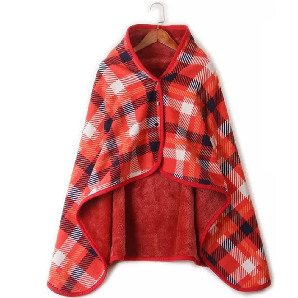Wheelchair Blanket, Plaid Shawl Scarf Multifunction Shawl Shoulder Warm Home Office Bedroom Car Trip Subway Plane for Women Lady Winter Use