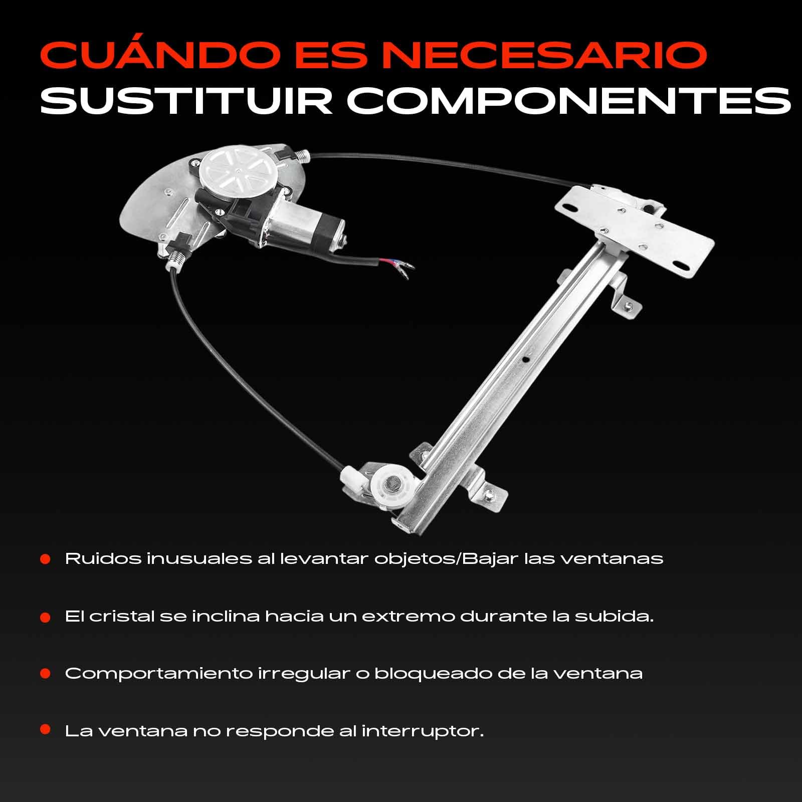 Frankberg Elevalunas Mecanismo elevalunas Eléctrico Con Motor 2 Polos Trasero derecho Sin placa 4/5-Puerta Compatible con Terrano II R20 Replace# 827002X400