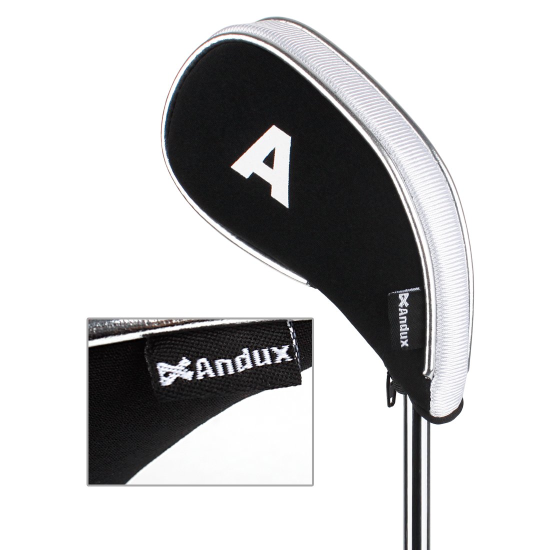 Andux Neopren-Golfschlägerhauben mit Reißverschluss, 10 Stück/Set