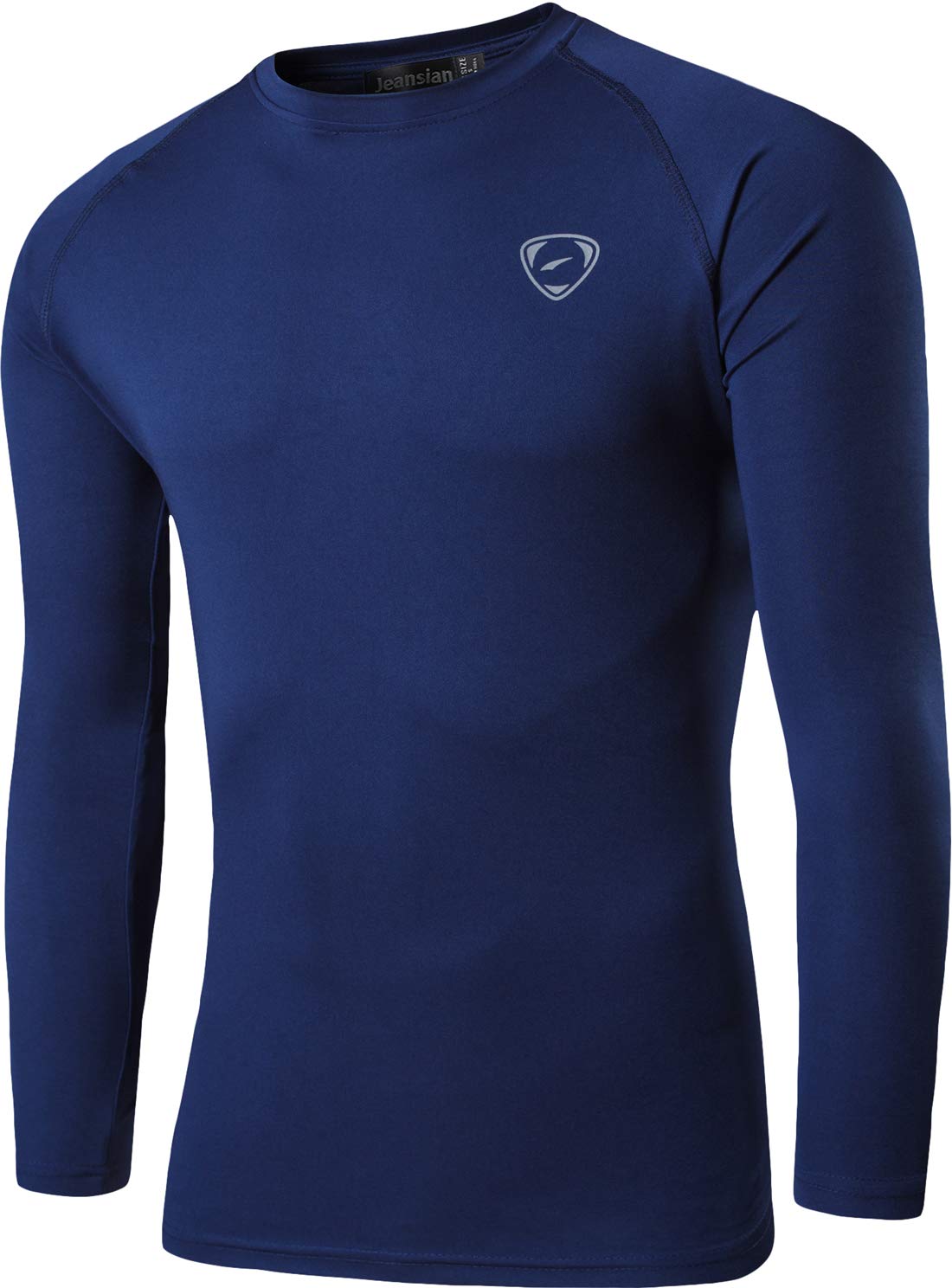 jeansian Men's UPF 50+ UV Sun Protection Shirts Outdoor Long Sleeve SPF Rash Guard LA245 Navy M