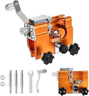 Chainsaw Sharpener, Chainsaw Chain Sharpening Jig Kits with 3PCS Carbide Cutter and 1 Wrench, Hand-Cranked Portable Chainsaw Sharpener Tool for All Kinds Of Chain Saws
