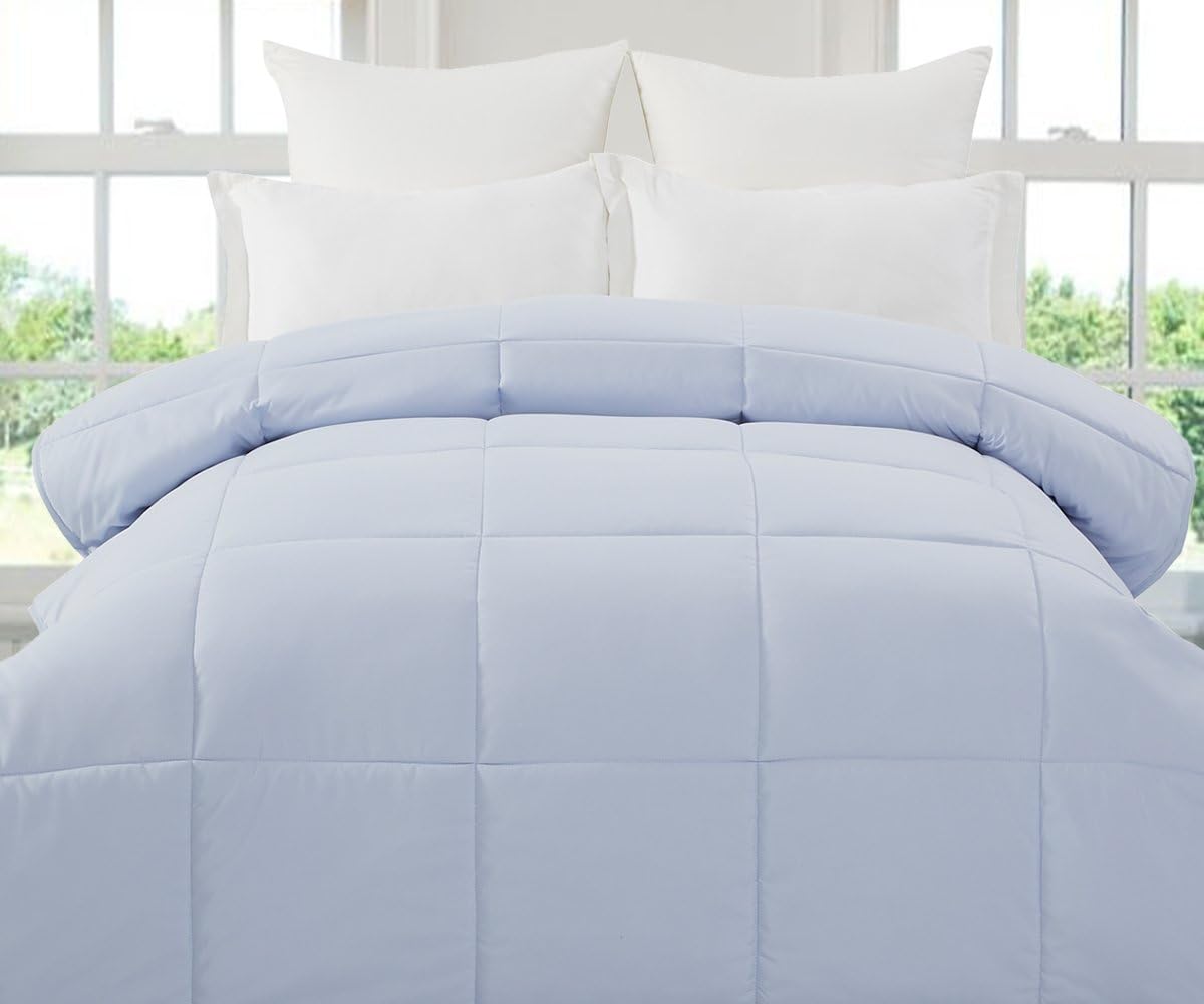 Down Alternative Comforter (Mist, Queen) - All Season Comforter - by Natural Comfort
