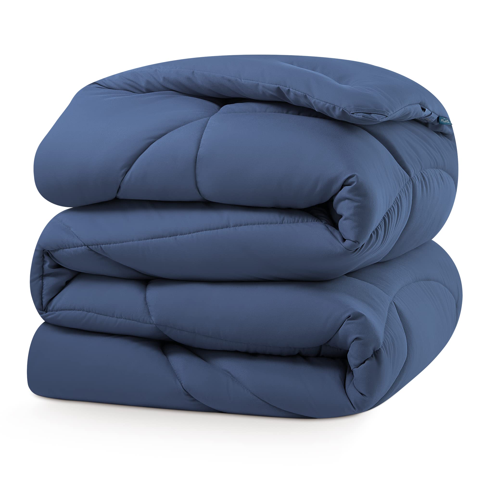 掛け布団 ダブル ネイビー かけふとん 洗える 軽量 抗菌防臭 オール