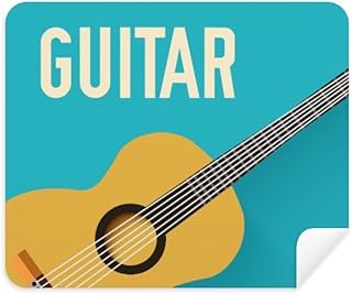 Guitar Music Illustrate Blue Pattern Cleaning Cloth Screen Cleaner 2pcs Suede Fabric