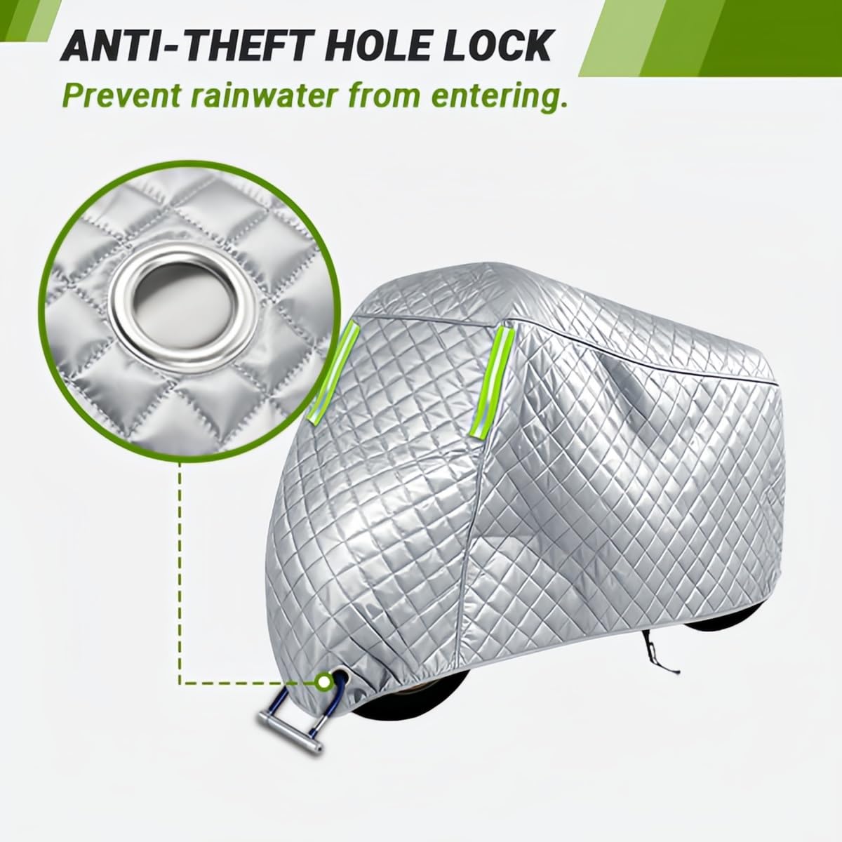 Funda Moto antigranizo para Peugeot Django 125, Almohadilla de algodón Grueso Universal Impermeable Resistente al Sol con Hebilla Cortavientos Moto Fundas para Exteriores