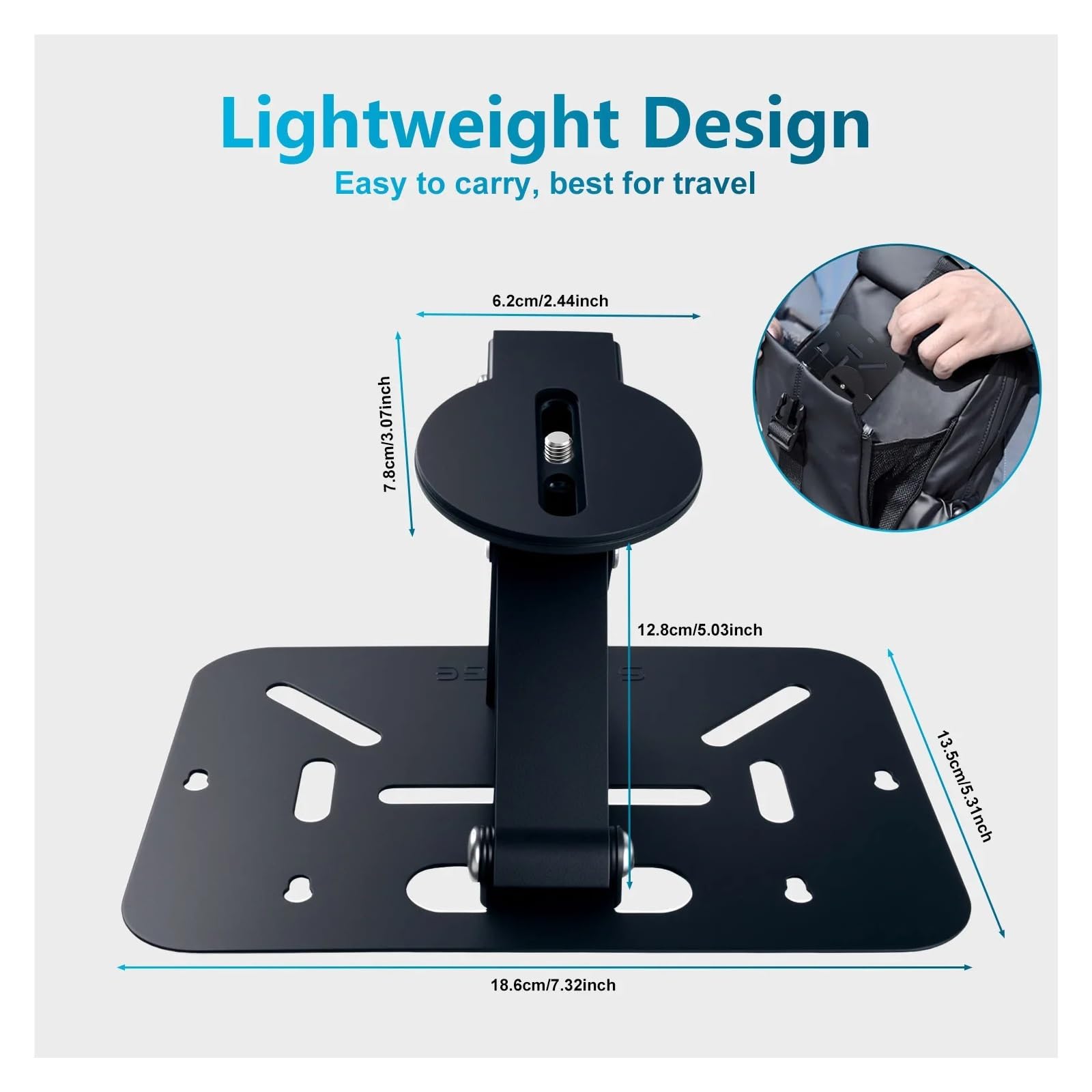 Supporto for Proiettore, Compatibile Con Mini Proiettori Universali Con Vite Da 1/4 Di Pollice | Supporto pieghevole da tavolo e da soffitto con regolazione a 180 gradi(Sliver Holder)
