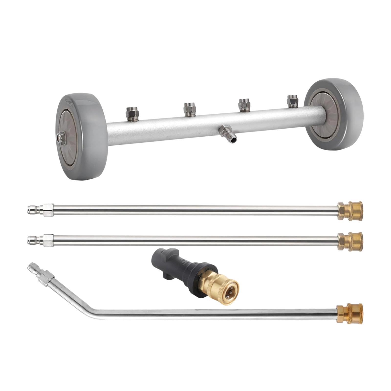 3 Varillas de extensión para hidrolavadora, 4000 PSI, Piezas de reparación multifuncionales, fáciles de Instalar para limpiadores de Bajos- con Conector