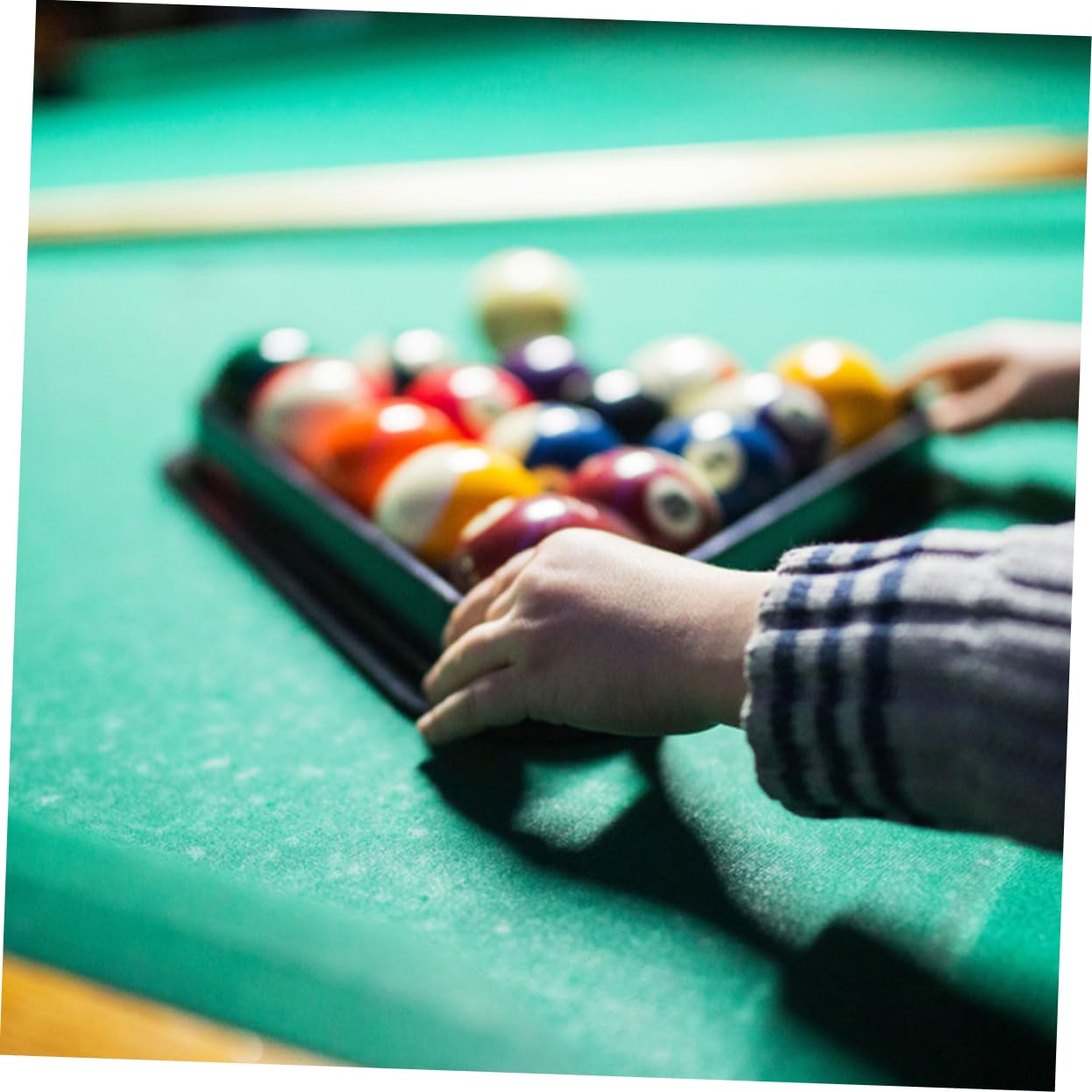 Triangle De Billard En Plastique Noir - Support Pour Boules De 38 Mm, Rangement Pratique