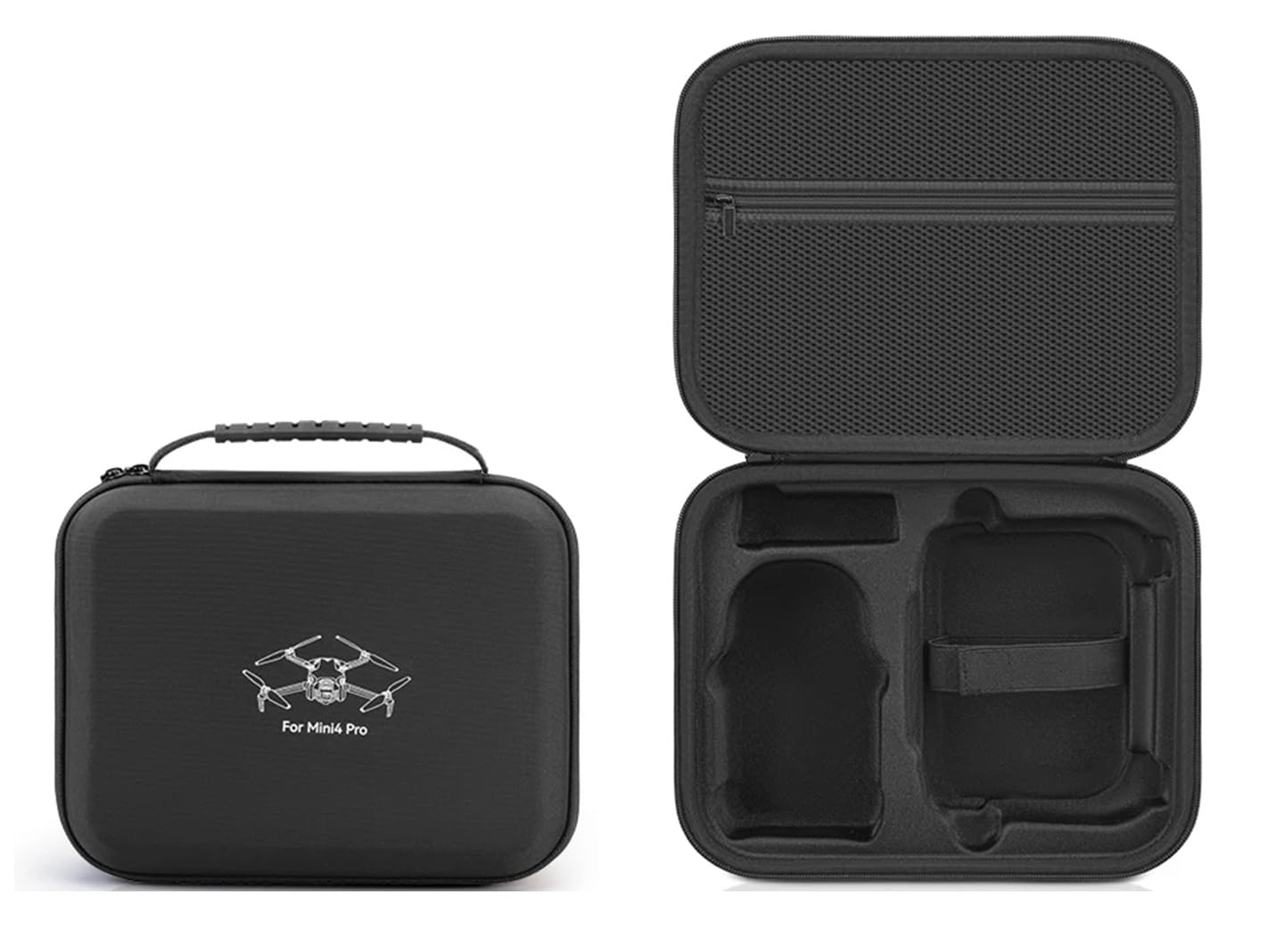 M.G.R.J® Portable Carrying Case Cover for DJI Mini 4 Pro || Mini 4 Pro RC 2 Remote Controller & Accessories (Hard|PU Leather|Black)-picture-18