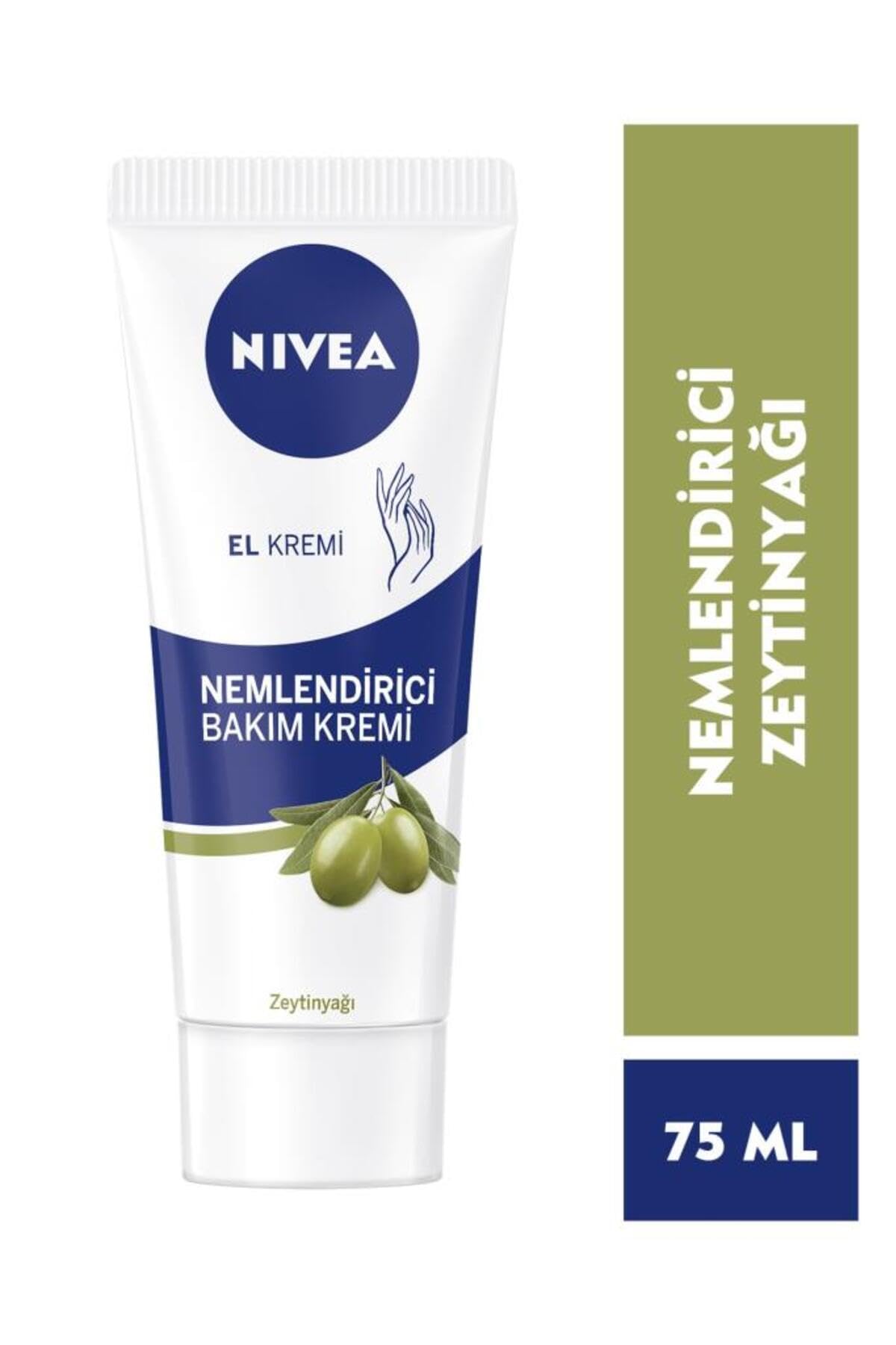 Nıvea Zeytinyağlı Nemlendirici El Bakım Kremi 75Ml, Yağlı Ve Yapışkan His Bırakmaz, Yumuşak Cilt, X2 Adet