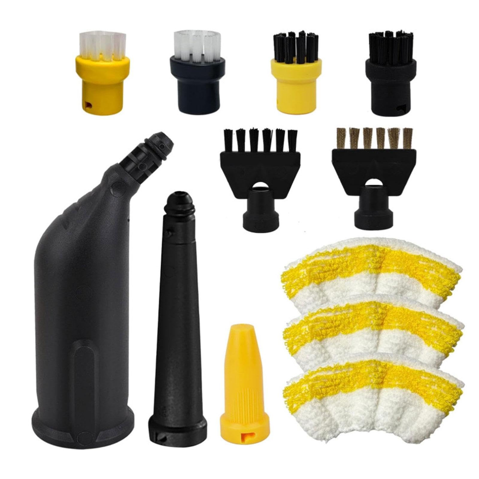 14 Pezzi Spazzola Tonda Accessori Ricambio Ugello Panno Microfibra Nylon Polipropilene Ideale Detergere Fughe Piastrelle Pavimenti Sedute Te, 12 Pz