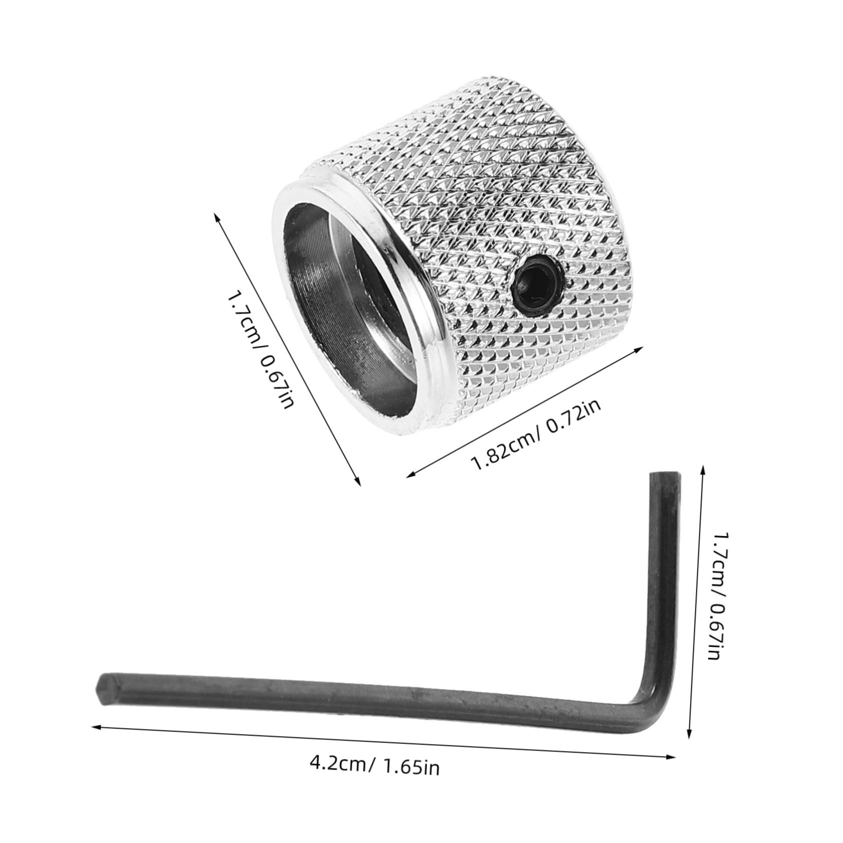 VICASKY 4Pcs Metal Dome Potentiometer Knobs with Wrench for Volume and Tone Control Compatible with Various Electric Guitars and Basses