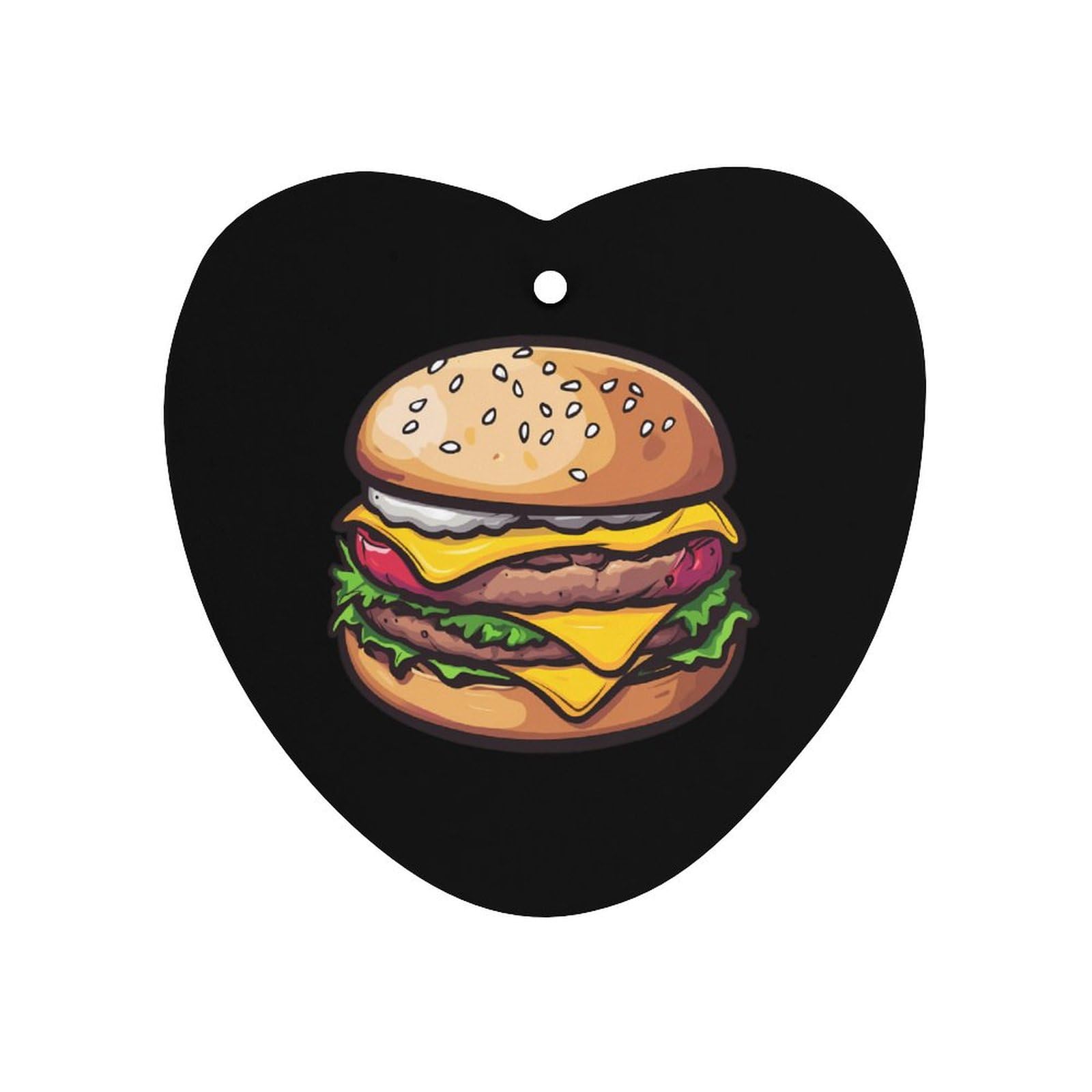 Cheeseburger Hamburger Burger Funny Food Car Air Freshener Hanging Aromatherapy Tablets for Car Accessories Love form