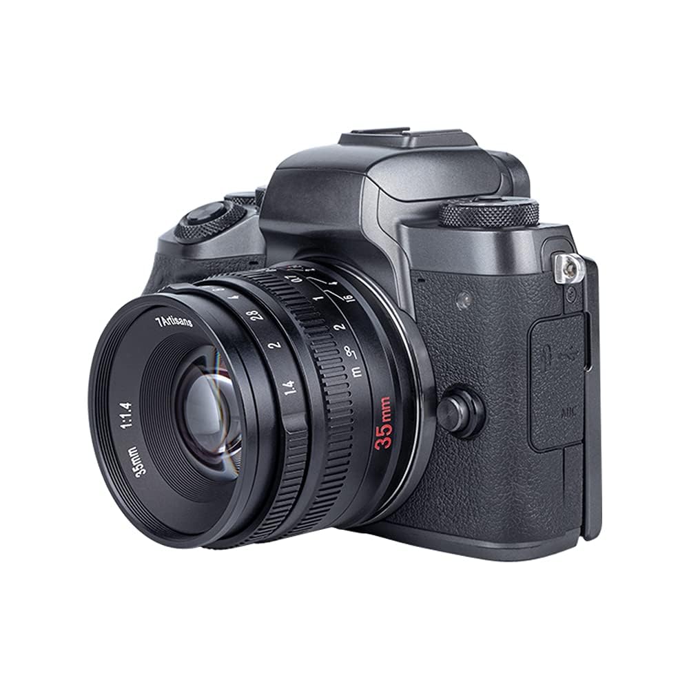 7artisans Lente Fija 35mm F1.4 Mark II APS-C Enfoque Manual Gran Apertura Compatible con cámaras sin Espejo Canon R Mount R RP R5 R6