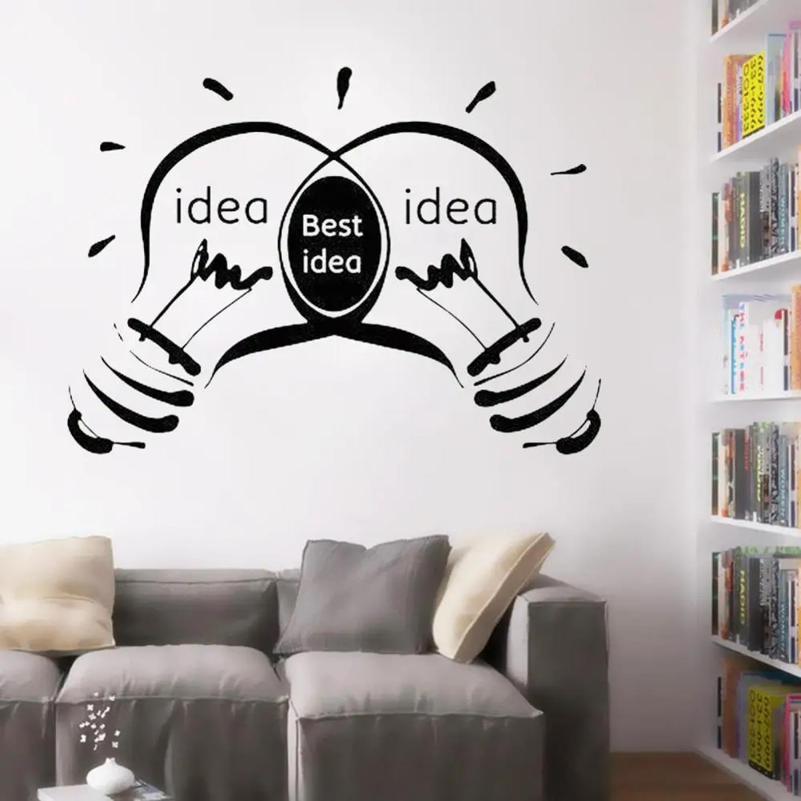YOUOUSI Teamwork wall Decals, Light Bulb wall Decals, and Art Stickers for Office Decoration to Inspire Office Motivation.