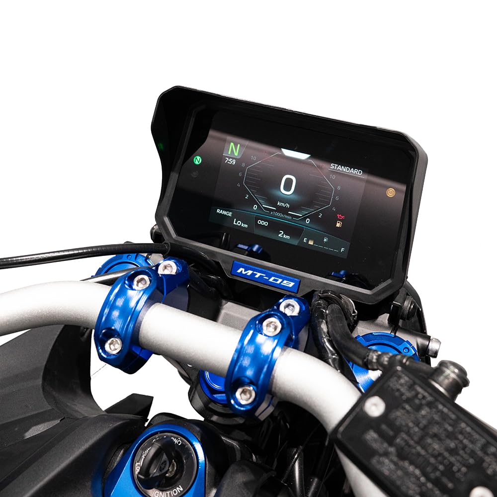 Adatto per MT09 MT-09 MT 09 2024 2025 2026 Parasole per moto TFT Protezione dello schermo Crema solare Strumento Pellicola protettiva per lo schermo (blu)