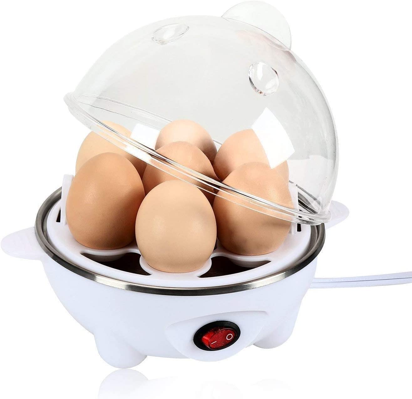 GoodHood Electric Egg Cooker: Rapid Egg Boiler for Easy-To-Peel, Soft Medium or Hard Boiled Eggs, 7 Egg Capacity, with Auto Shut Off Feature(Multi Color)-picture-26