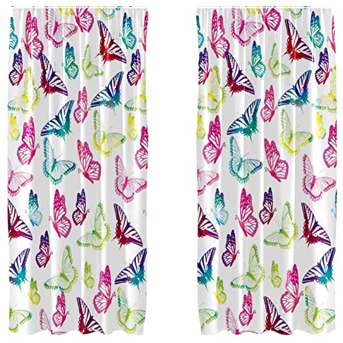 Cortinas de mariposas para ventana de dormitorio de 55x84": transforma tu cuarto 2