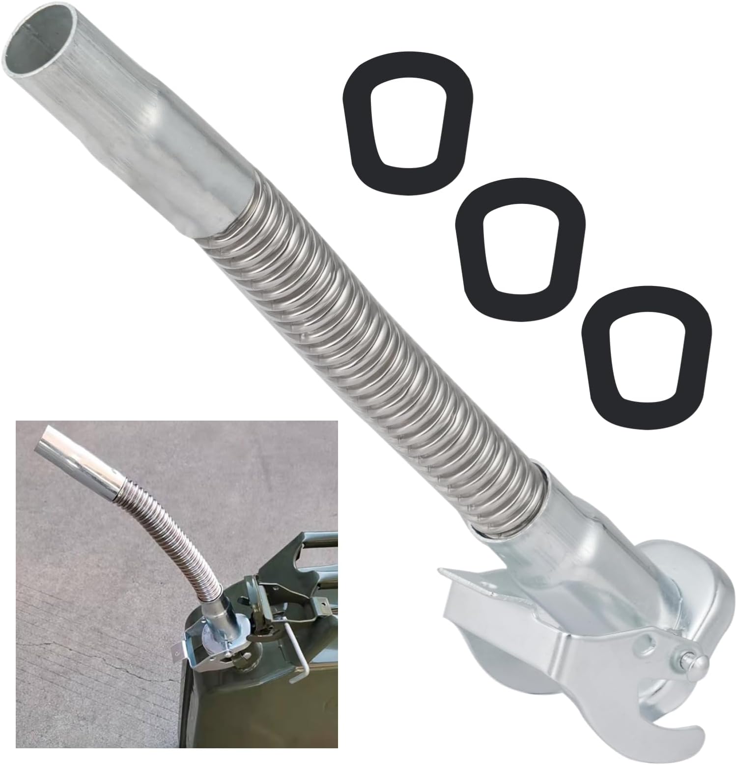 Oxid7® Ausgießer flexibel für Metall Benzinkanister 5,10 oder 20 Liter ...