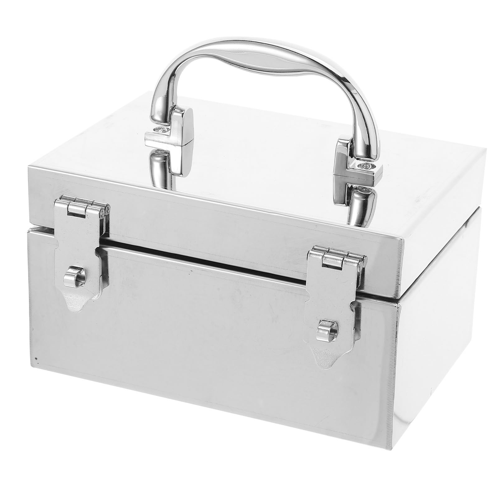 Cassetta Contanti in Acciaio Inossidabile con Serratura Sicura Scatola Porta e Attrezzi Compatta e Portatile Resistente al per Casa e Ufficio Organizzatore Versatile per Denaro