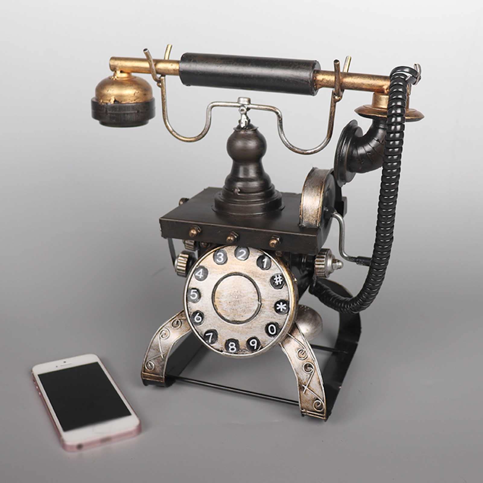Antyczny Telefon, Model Retro, Model Retro, Kreatywny, Dekoracyjny Telefon, Wystrój Domu, Telefon Biurowy, Telefon, Kawiarnia, Bar, Dekoracja Okna