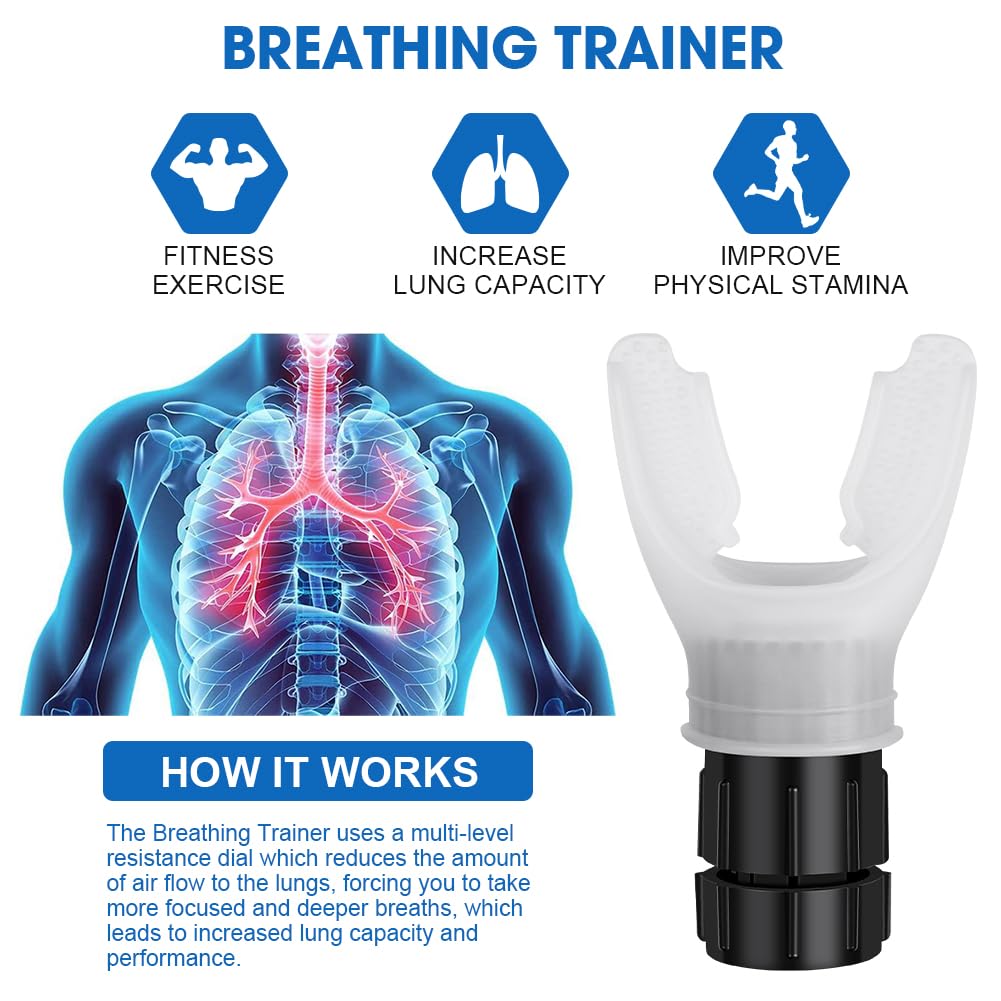 ACWOO Breathing Exerciser Trainer, Deep Breathing Lung Exerciser Device, Portable Lung Breathing Exerciser - Image 4