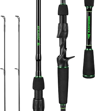 KastKing Zephyr Dual Tip Spinning & Casting Fishing Rods, Black