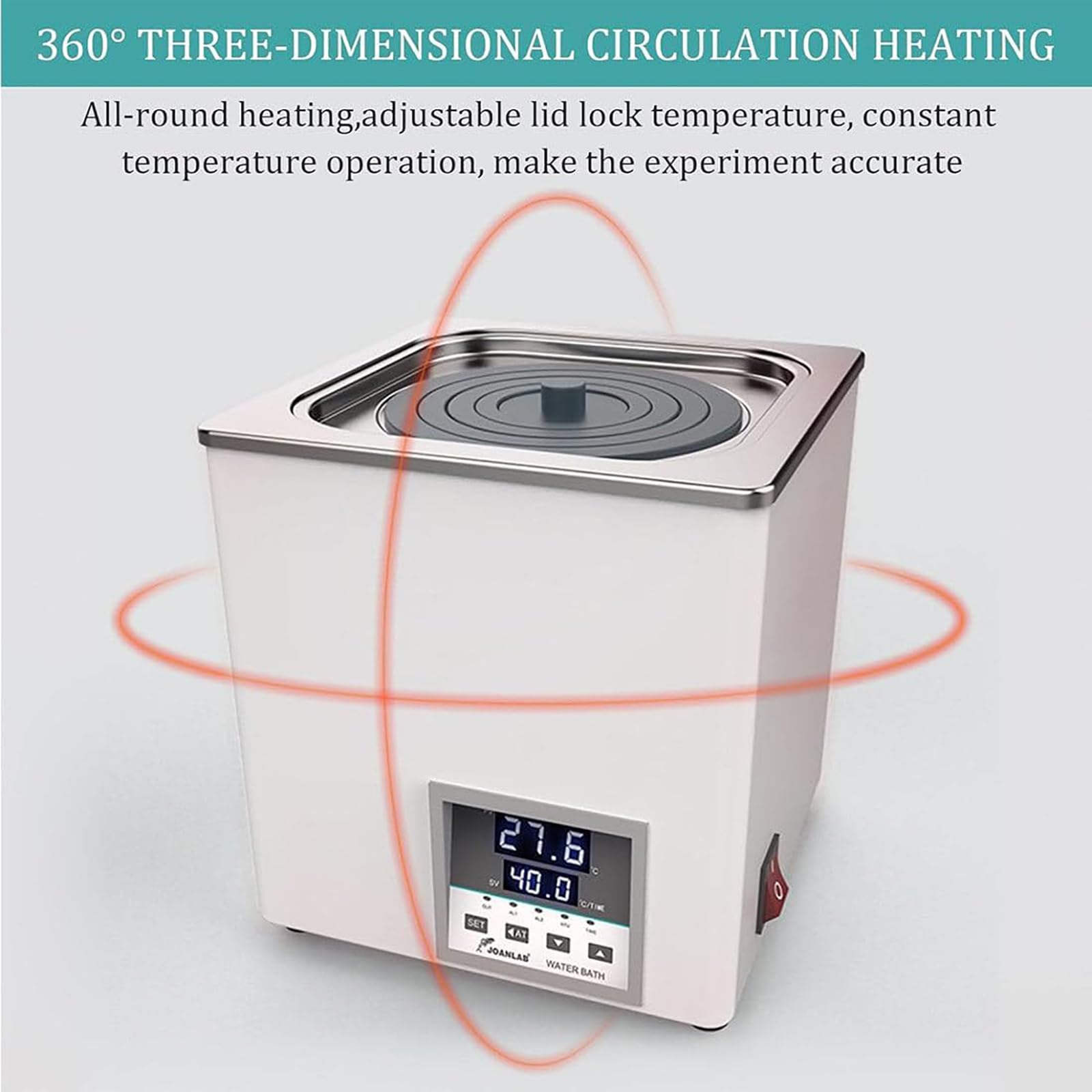 Baño de agua termostático digital, control de temperatura PID, anticombustión seca, para laboratorios de química e investigación