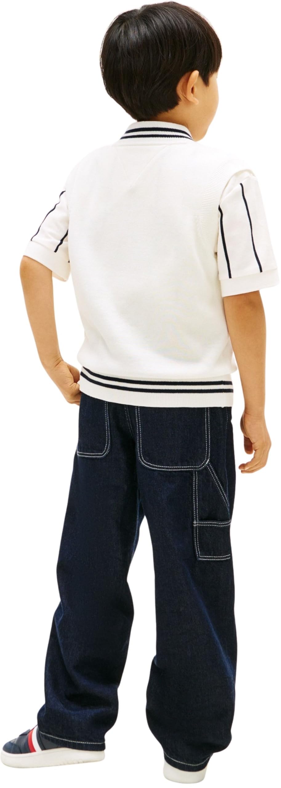 Tommy Hilfiger Varsity Rib V-Neck Vest Kb0kb10426 Suéteres Niños (Pack de 1)