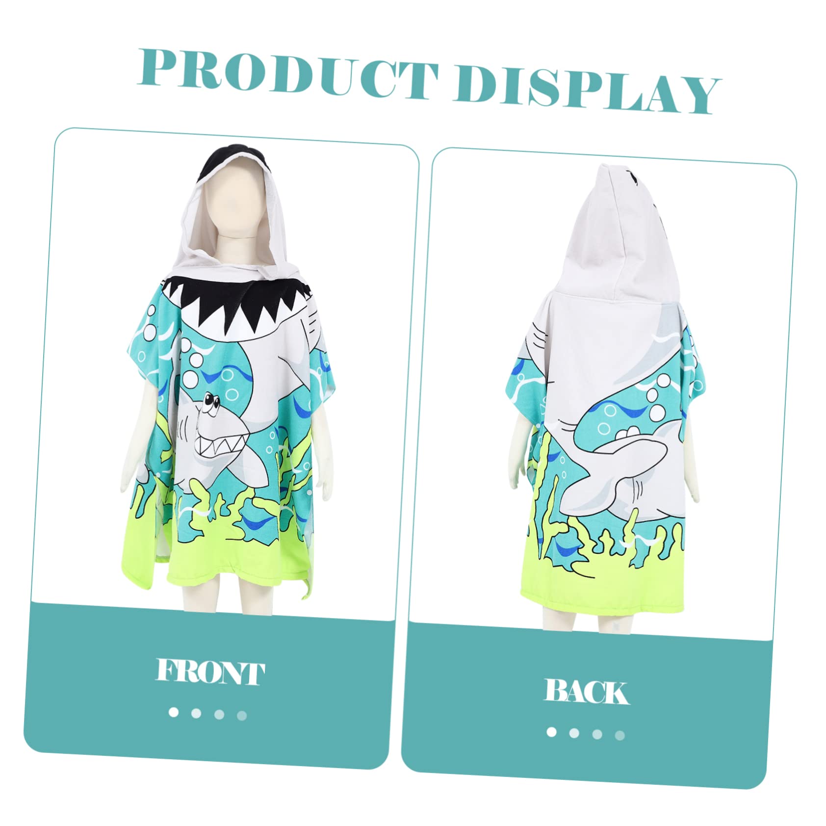 VICASKY 3pièces Serviette De Bain Garçon Fille Respirant avec Capuche Peignoir Cartoon Et Absorbant pour Et pour