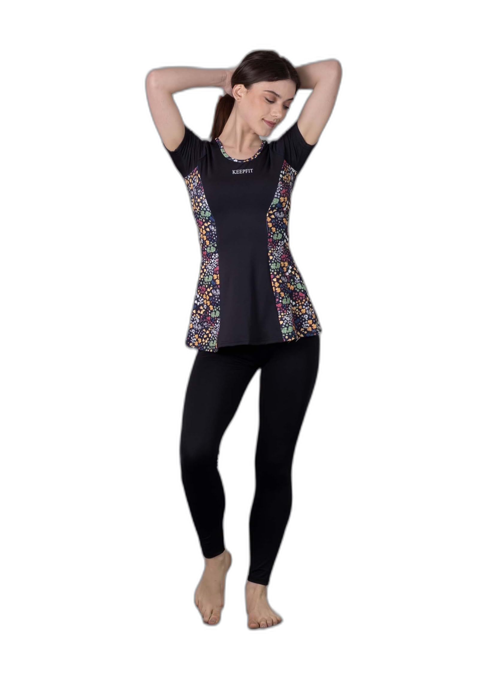 keepfit Women's Floral Printed 2-Piece Padded Swimset |Swimming Suit for Women-picture-15