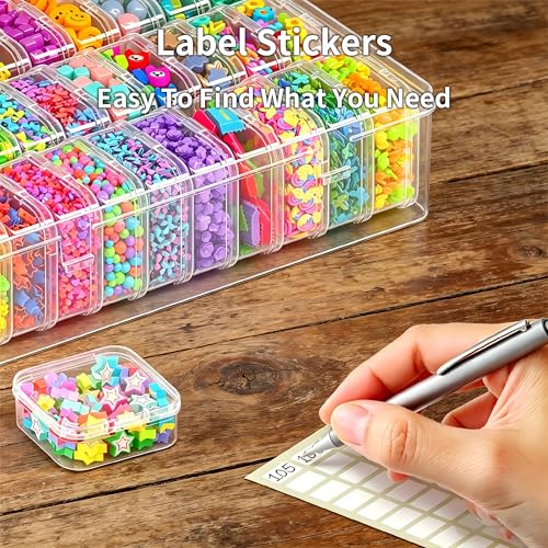 Image of 30pcs Mini Clear Plastic Bead Organizer Box, Small Jewelry Organizer, Suitable for Jewelry, Craft Supplies, Screws, Seeds, Bead Organizers and Storage