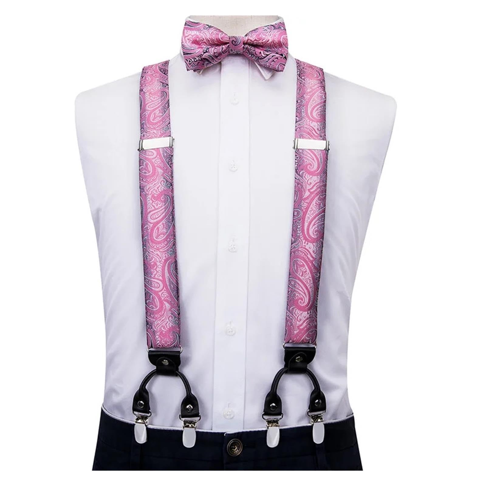 Set papillon con bretelle da uomo