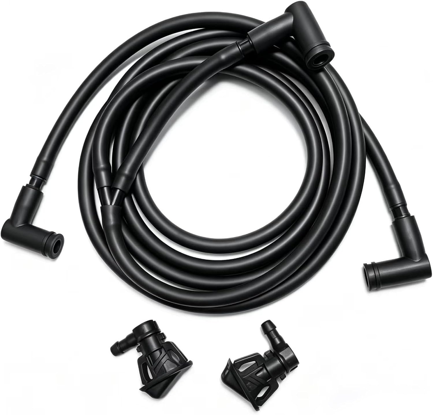 Windshield Washer Hose Jet fluid Spray Nozzles repair kit Compatible with 2013-2019 Wrangler JK JKU, 2013-2017 Jeep Wrangler Replaces 68197414AB, 68164356AB Windshield Washer Hose