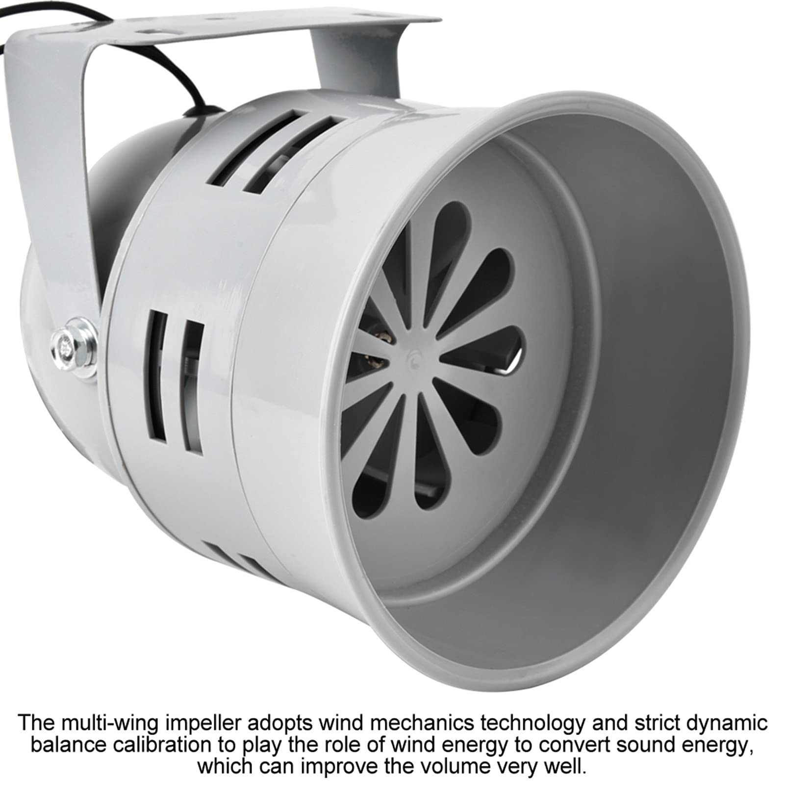 Alarma Industrial Eléctrica 40W 120dB con Motor de Imán Permanente de Cobre Puro, Bocina para Prevención de Incendios en Vehículos de Transporte de Fábrica (AC 230V)