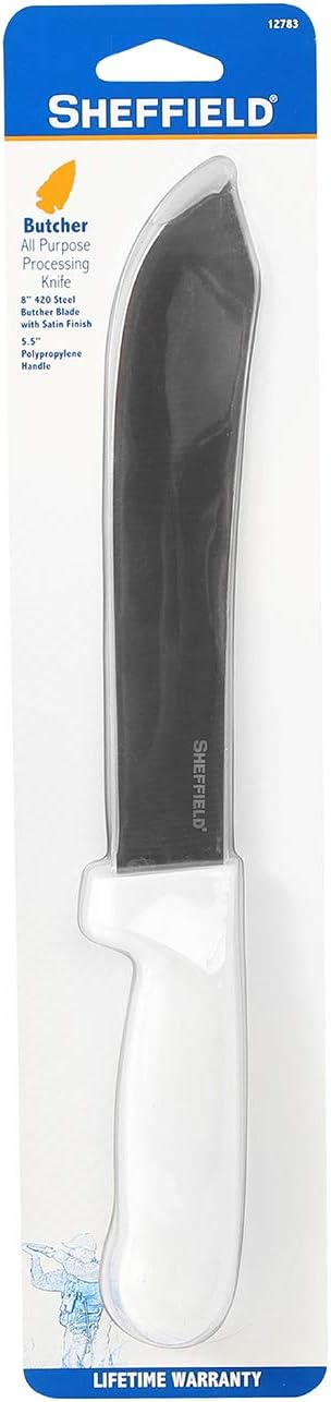 Hottest Sale Sheffield 12783 8 Inch Butcher Knife, All-Purpose Meat Processing Kitchen Knife for Chopping & Cutting, 420 Stainless Steel Blade