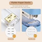 deli Stapler, Desktop Staplers with Integrated Staple Remover, 40 Sheet Capacity Office Stapler, Blue