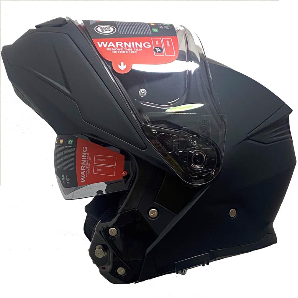 Gullwing Casco de Moto Modular SMK Abatible con Visor Solar Negro Mate - Homologado P/J ECE 22.06 - Designed