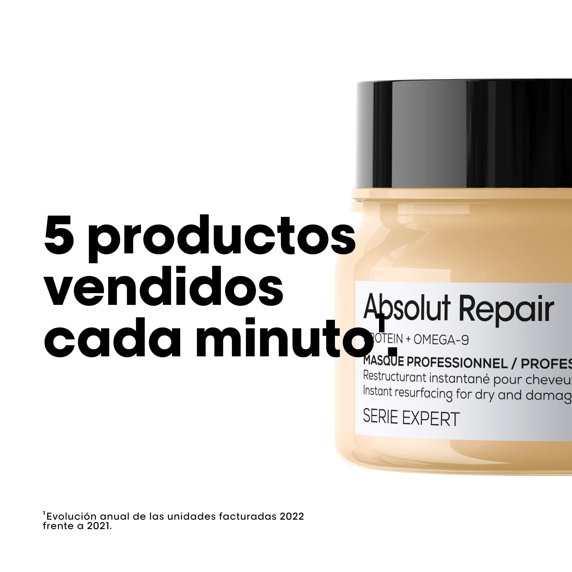 L’Oréal Professionnel, Mascarilla Tratamiento Reconstructor para Pelo Seco y Dañado, Absolut Repair, 250ml